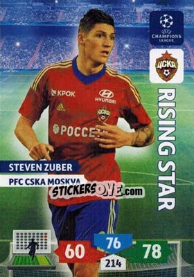 Sticker Steven Zuber - UEFA Champions League 2013-2014. Adrenalyn XL - Panini