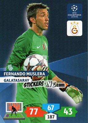 Sticker Fernando Muslera - UEFA Champions League 2013-2014. Adrenalyn XL - Panini