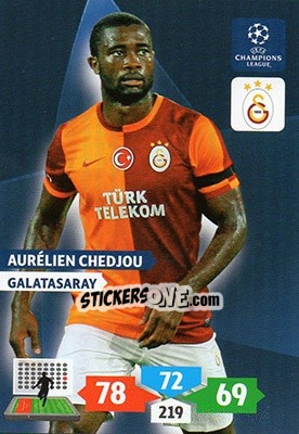 Sticker Aurélien Chedjou - UEFA Champions League 2013-2014. Adrenalyn XL n. 137 - Panini