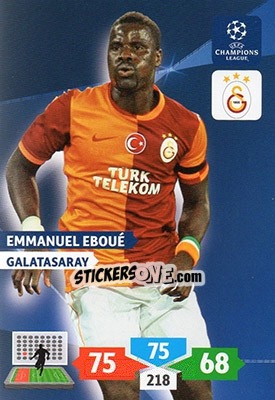 Sticker Emmanuel Eboué - UEFA Champions League 2013-2014. Adrenalyn XL n. 138 - Panini