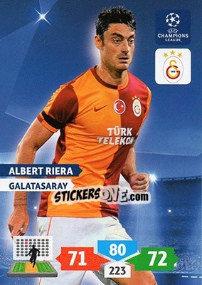 Sticker Albert Riera - UEFA Champions League 2013-2014. Adrenalyn XL n. 140 - Panini