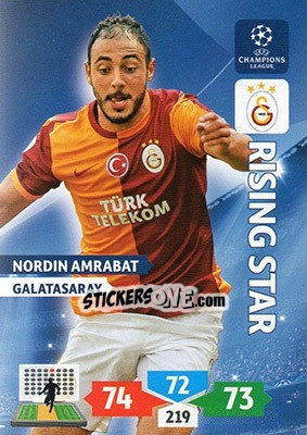 Sticker Nordin Amrabat - UEFA Champions League 2013-2014. Adrenalyn XL n. 141 - Panini