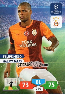 Figurina Felipe Melo - UEFA Champions League 2013-2014. Adrenalyn XL - Panini