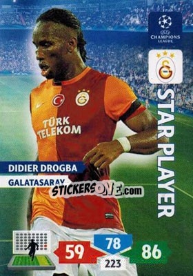 Sticker Didier Drogba - UEFA Champions League 2013-2014. Adrenalyn XL n. 144 - Panini