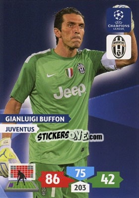 Sticker Gianluigi Buffon - UEFA Champions League 2013-2014. Adrenalyn XL n. 145 - Panini