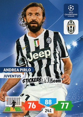 Sticker Andrea Pirlo - UEFA Champions League 2013-2014. Adrenalyn XL n. 150 - Panini