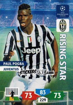 Sticker Paul Pogba - UEFA Champions League 2013-2014. Adrenalyn XL n. 152 - Panini
