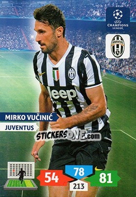 Sticker Mirko Vucinic - UEFA Champions League 2013-2014. Adrenalyn XL n. 153 - Panini