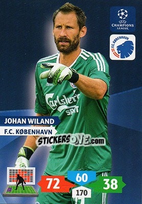Cromo Johan Wiland - UEFA Champions League 2013-2014. Adrenalyn XL - Panini