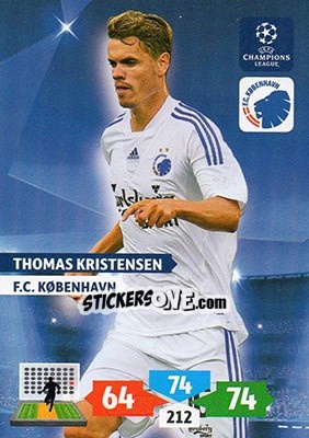 Sticker Thomas Kristensen - UEFA Champions League 2013-2014. Adrenalyn XL - Panini