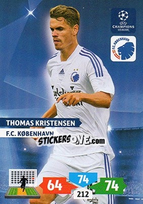Sticker Thomas Kristensen - UEFA Champions League 2013-2014. Adrenalyn XL n. 158 - Panini