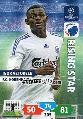 Sticker Igor Vetokele - UEFA Champions League 2013-2014. Adrenalyn XL n. 161 - Panini