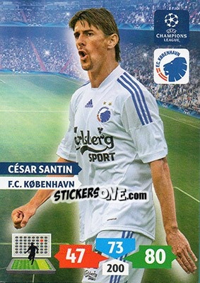 Figurina César Santin - UEFA Champions League 2013-2014. Adrenalyn XL - Panini