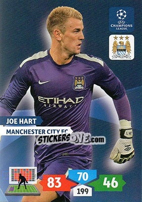 Sticker Joe Hart - UEFA Champions League 2013-2014. Adrenalyn XL n. 163 - Panini
