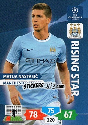 Sticker Matija Nastasic - UEFA Champions League 2013-2014. Adrenalyn XL n. 165 - Panini