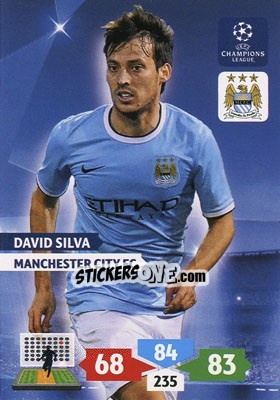 Sticker David Silva - UEFA Champions League 2013-2014. Adrenalyn XL - Panini