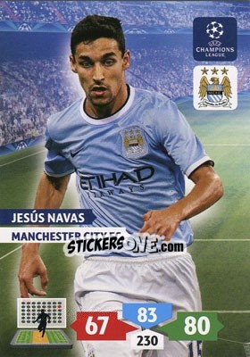 Sticker Jesús Navas - UEFA Champions League 2013-2014. Adrenalyn XL n. 169 - Panini