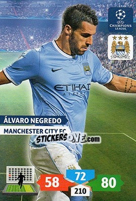 Sticker Álvaro Negredo - UEFA Champions League 2013-2014. Adrenalyn XL - Panini