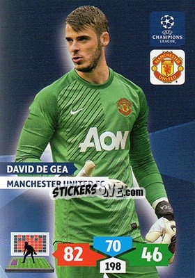 Sticker David de Gea - UEFA Champions League 2013-2014. Adrenalyn XL n. 172 - Panini