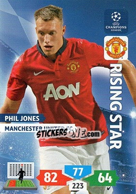 Sticker Phil Jones - UEFA Champions League 2013-2014. Adrenalyn XL - Panini
