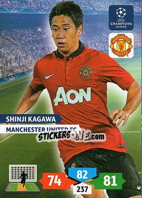 Sticker Shinji Kagawa - UEFA Champions League 2013-2014. Adrenalyn XL - Panini