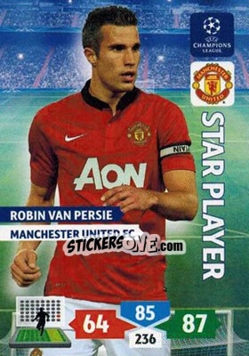 Sticker Robin van Persie - UEFA Champions League 2013-2014. Adrenalyn XL n. 179 - Panini