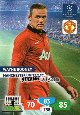 Figurina Wayne Rooney - UEFA Champions League 2013-2014. Adrenalyn XL - Panini