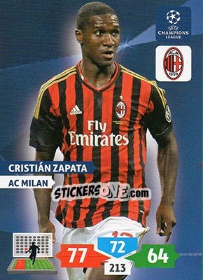 Figurina Cristián Zapata - UEFA Champions League 2013-2014. Adrenalyn XL - Panini