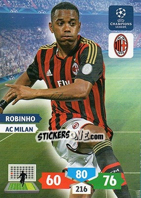 Sticker Robinho - UEFA Champions League 2013-2014. Adrenalyn XL n. 187 - Panini