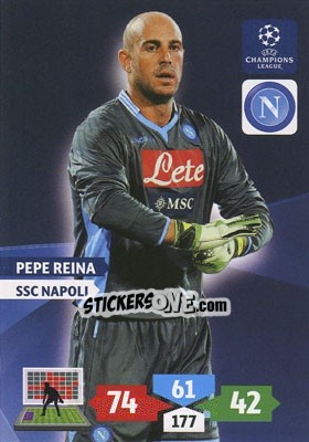 Sticker Pepe Reina - UEFA Champions League 2013-2014. Adrenalyn XL n. 190 - Panini