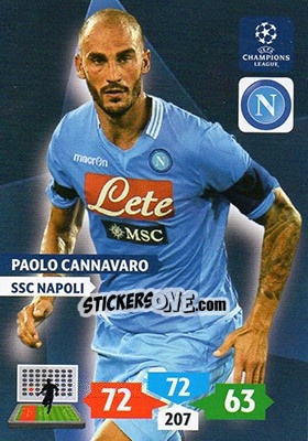 Sticker Paolo Cannavaro - UEFA Champions League 2013-2014. Adrenalyn XL n. 191 - Panini