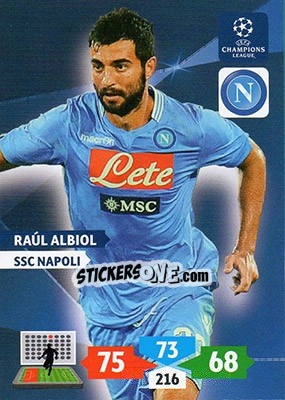 Sticker Raúl Albiol - UEFA Champions League 2013-2014. Adrenalyn XL n. 192 - Panini