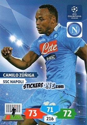 Sticker Camilo Zúñiga - UEFA Champions League 2013-2014. Adrenalyn XL - Panini