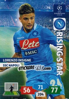 Sticker Lorenzo Insigne - UEFA Champions League 2013-2014. Adrenalyn XL n. 198 - Panini