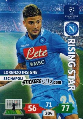 Cromo Lorenzo Insigne - UEFA Champions League 2013-2014. Adrenalyn XL - Panini