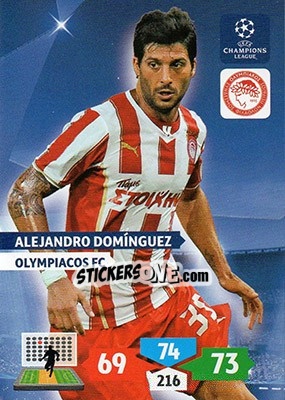 Sticker Alejandro Domínguez - UEFA Champions League 2013-2014. Adrenalyn XL n. 203 - Panini
