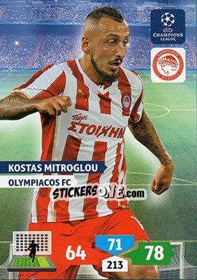 Figurina Kostas Mitroglou - UEFA Champions League 2013-2014. Adrenalyn XL - Panini