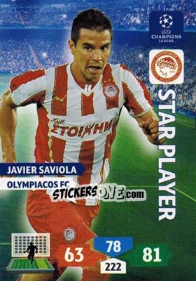 Sticker Javier Saviola - UEFA Champions League 2013-2014. Adrenalyn XL n. 207 - Panini