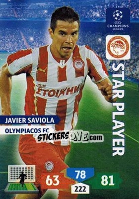 Figurina Javier Saviola - UEFA Champions League 2013-2014. Adrenalyn XL - Panini