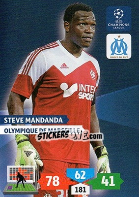 Sticker Steve Mandanda - UEFA Champions League 2013-2014. Adrenalyn XL n. 208 - Panini