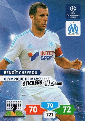 Sticker Benoît Cheyrou - UEFA Champions League 2013-2014. Adrenalyn XL - Panini