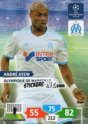 Sticker André Ayew - UEFA Champions League 2013-2014. Adrenalyn XL n. 215 - Panini