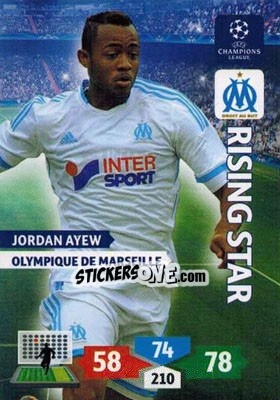 Sticker Jordan Ayew - UEFA Champions League 2013-2014. Adrenalyn XL n. 216 - Panini