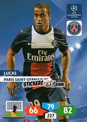 Sticker Lucas Moura - UEFA Champions League 2013-2014. Adrenalyn XL - Panini
