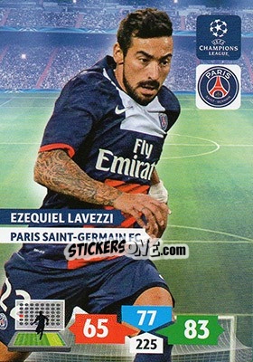 Sticker Ezequiel Lavezzi - UEFA Champions League 2013-2014. Adrenalyn XL - Panini