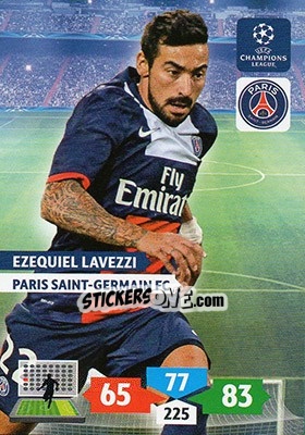 Sticker Ezequiel Lavezzi - UEFA Champions League 2013-2014. Adrenalyn XL n. 233 - Panini