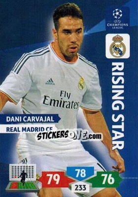 Sticker Dani Carvajal - UEFA Champions League 2013-2014. Adrenalyn XL n. 237 - Panini