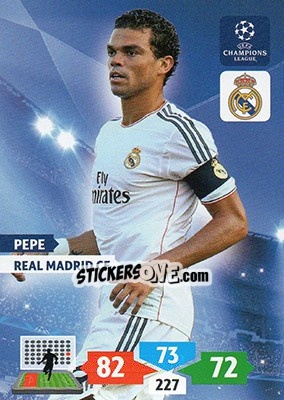 Sticker Pepe - UEFA Champions League 2013-2014. Adrenalyn XL - Panini