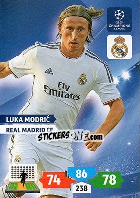Sticker Luka Modric - UEFA Champions League 2013-2014. Adrenalyn XL n. 240 - Panini
