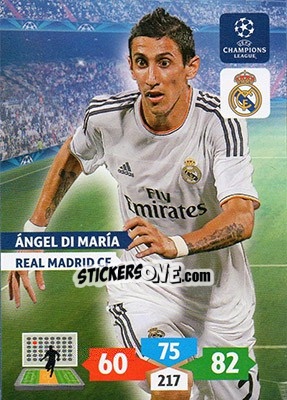 Figurina Ángel Di María - UEFA Champions League 2013-2014. Adrenalyn XL - Panini